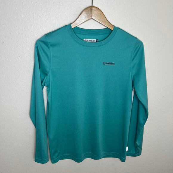 Magellan Outdoors Fish Gear Classic Fit Teal Top Boys Large - Picture 1 of 8